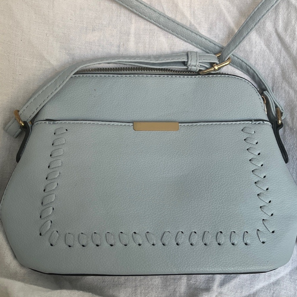 Light Blue Purse Crossbody Bag Deluxity Vegan Leather Cruelty Free